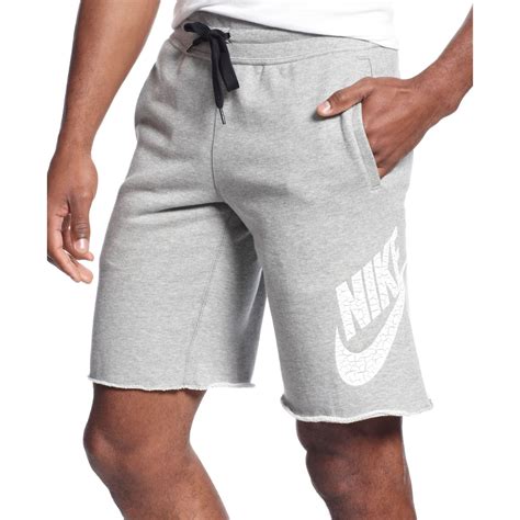 nike herren shorts aw77 ft|Nike Mens Aw77 French Terry Alumni Shorts (Grey/White, Large).